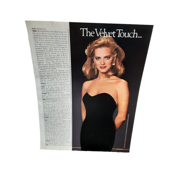1987 Black Velvet Whisky Print Ad Vintage Beauty Model Black Dress Original - Picture 2 of 3